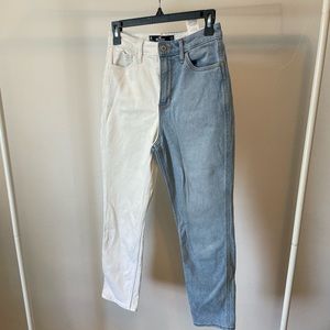 High Rise Split Dye Mom Jeans